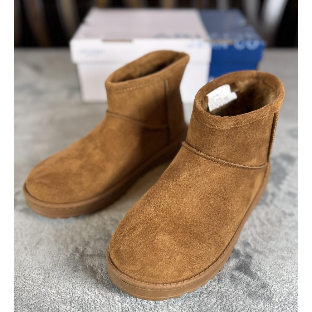 Arizona Jean Co AZ Slater Boots Shoes Mens Size 7 Tan Faux Fur Lined Winter Warm